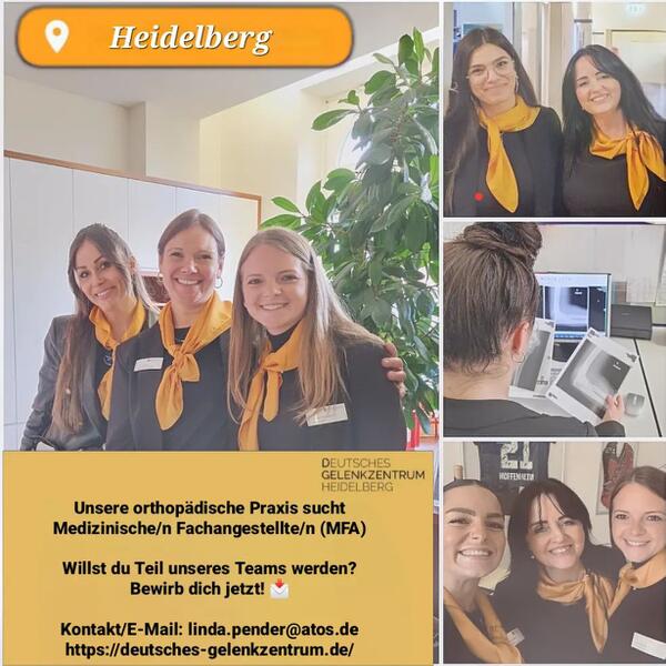 Praxisteam des Deutschen Gelenkzentrums Heidelberg &ndash; Stellenanzeige Medizinische Fachangestellte (MFA)