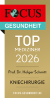 Prof. Dr. med. Holger Schmitt - Kniechirurgie - Fokussiegel Top Mediziner 2026